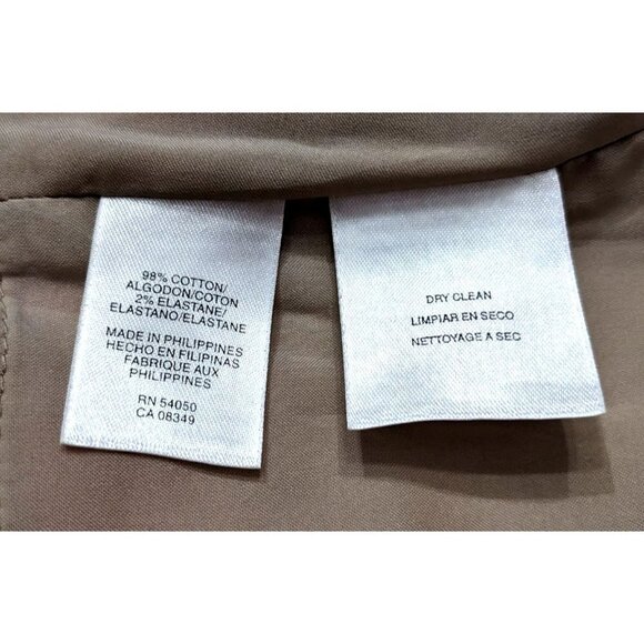 NWT NINE WEST 98% Cotton Coral Tan Belted Sheath Dress Sz 8 Sleeveless Tie Dye - Picture 5 of 11